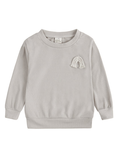 Toddler Pit Strip Pullover Long Sleeve Lounge Sets
