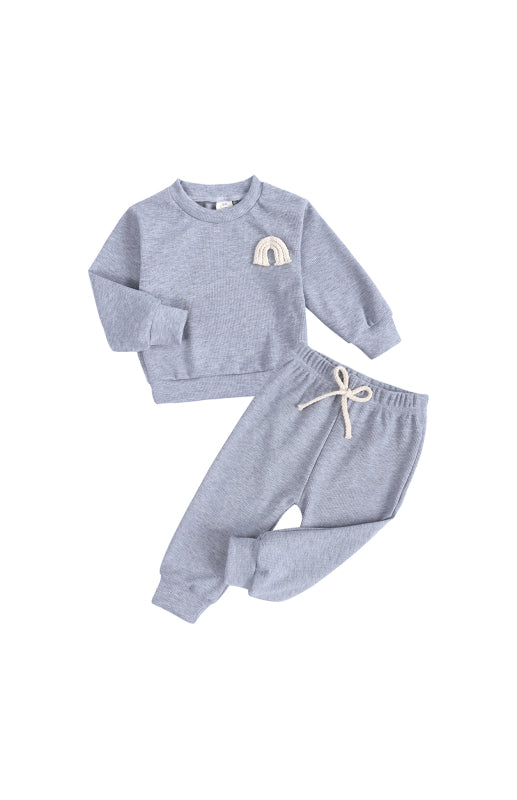 Toddler Pit Strip Pullover Long Sleeve Lounge Sets