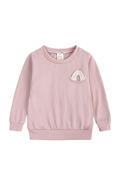 Toddler Pit Strip Pullover Long Sleeve Lounge Sets