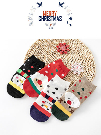 Women's and children Cotton 4-Pack Cutes Christmas Socks