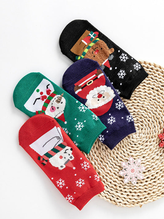 Women's and children Cotton 4-Pack Cutes Christmas Socks