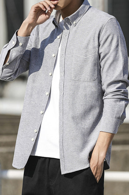 Men's Oxford Long Sleeve Casual Shirt
