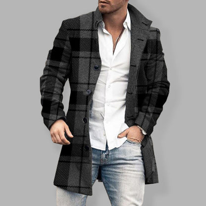 Men's Plaid Classic Overcoat