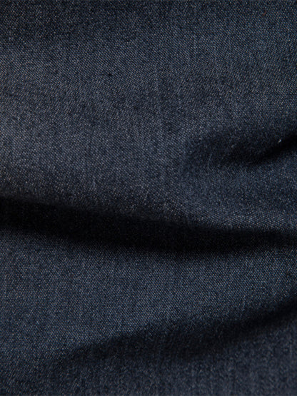 Men's Denim non-iron shirt men's casual solid color non-iron long-sleeved shirt