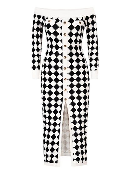 Women’s Shoulderless Timeless Maxi Knit Dress