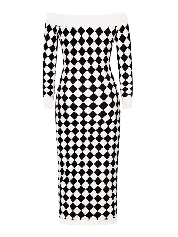 Women’s Shoulderless Timeless Maxi Knit Dress