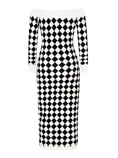Women’s Shoulderless Timeless Maxi Knit Dress