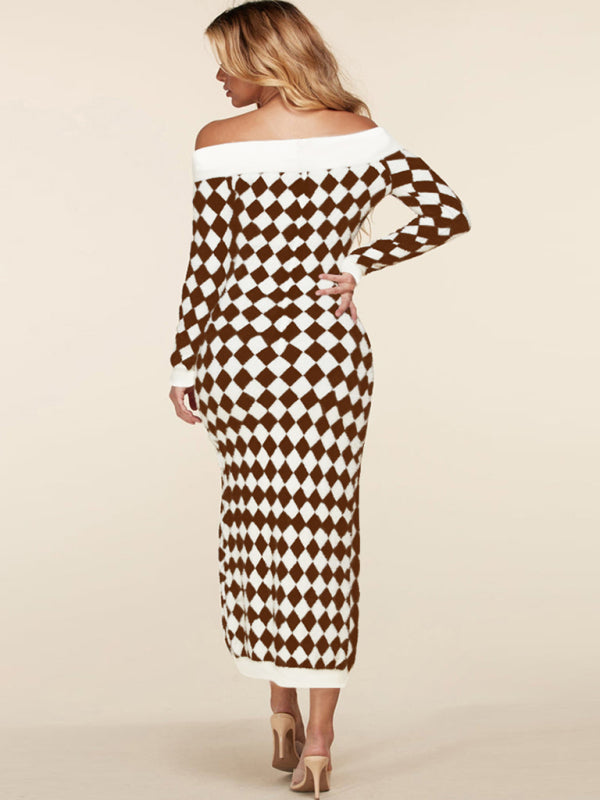 Women’s Shoulderless Timeless Maxi Knit Dress