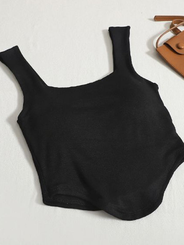 Women's Solid Color Corset Crop Top