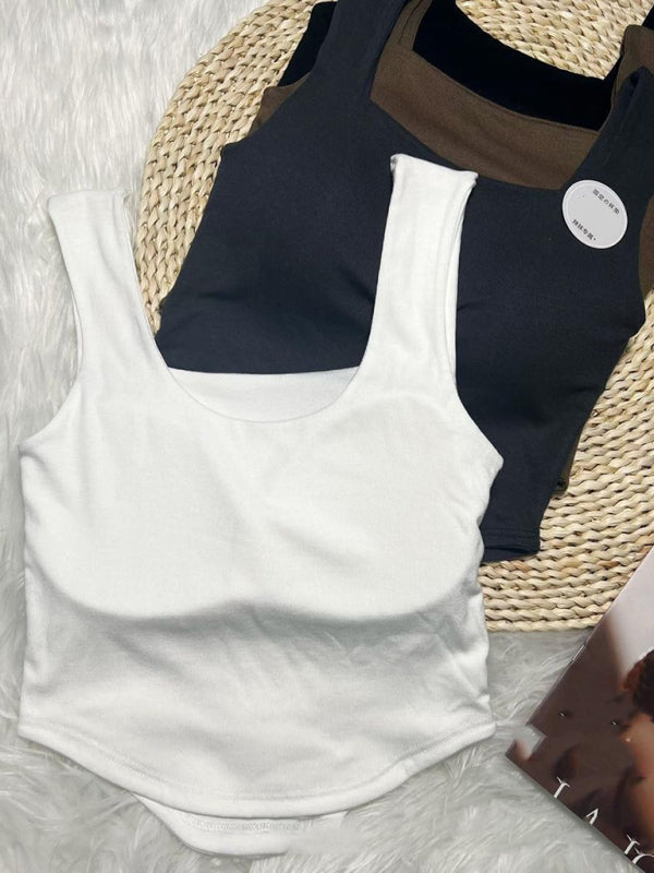 Women's Solid Color Corset Crop Top