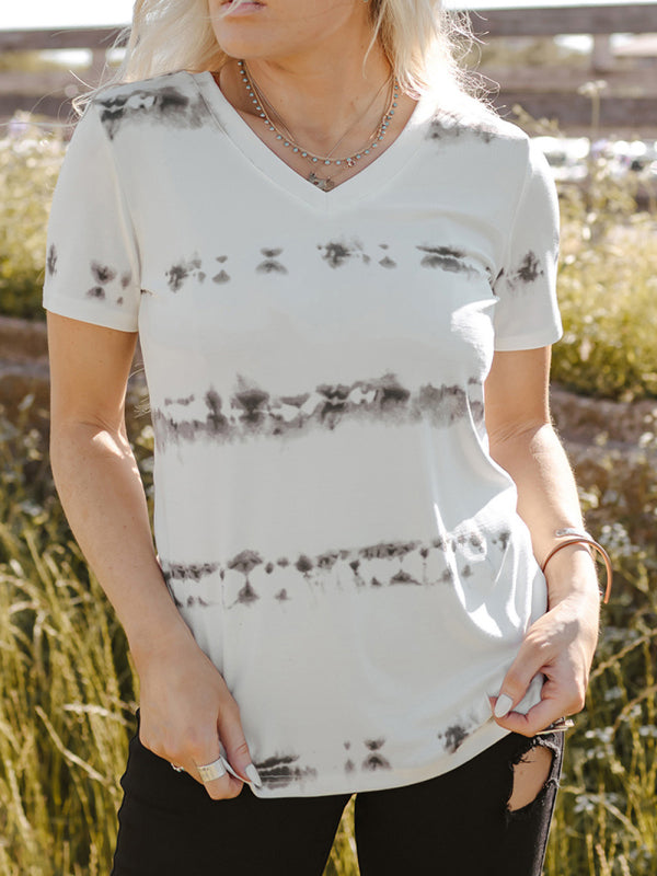 Women's Tie Dye V–neck T-shirt