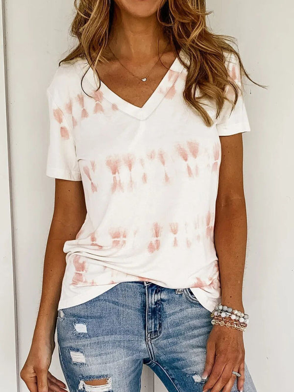 Women's Tie Dye V–neck T-shirt