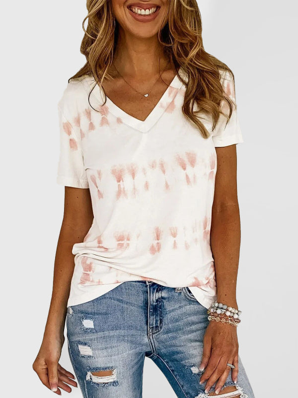 Women's Tie Dye V–neck T-shirt