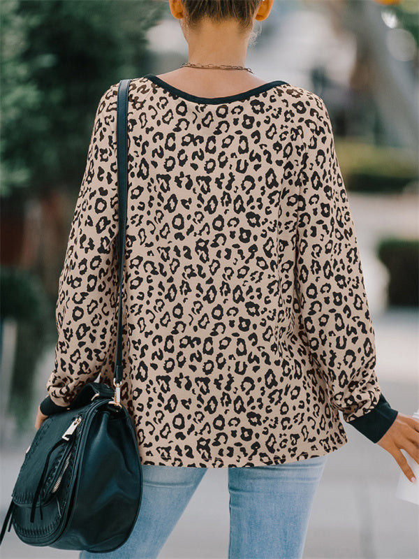 Women's Casual loose camouflage long-sleeved T-shirt