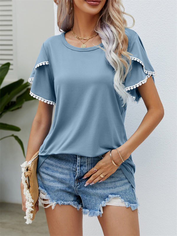 Women's Tulip Sleeve Chiffon Top