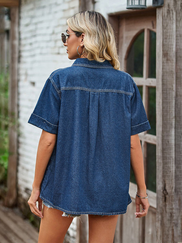Women's Denim Button-up Shirt
