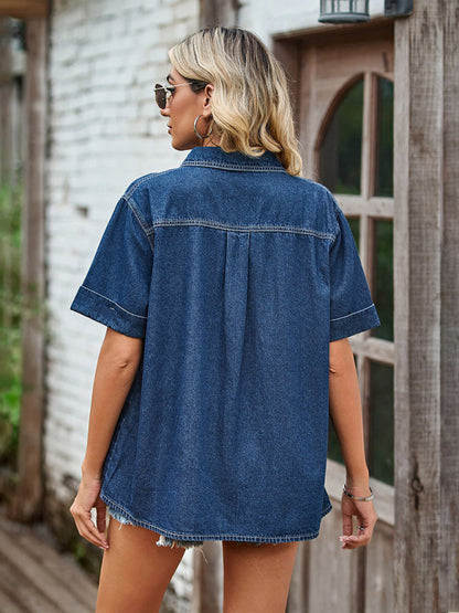 Women's Denim Button-up Shirt