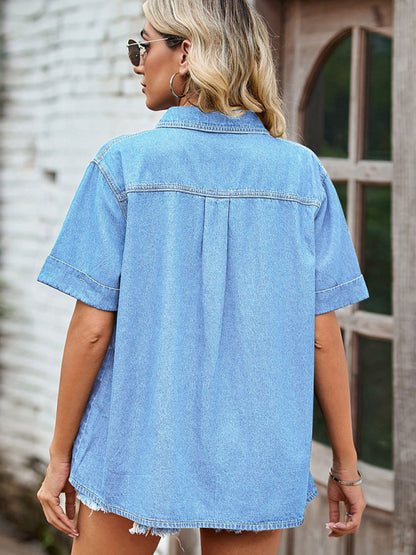 Women's Denim Button-up Shirt