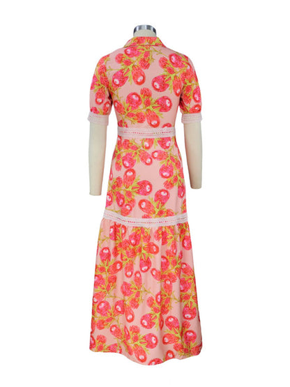 Women's Bohemian Floral Print Long Dress
