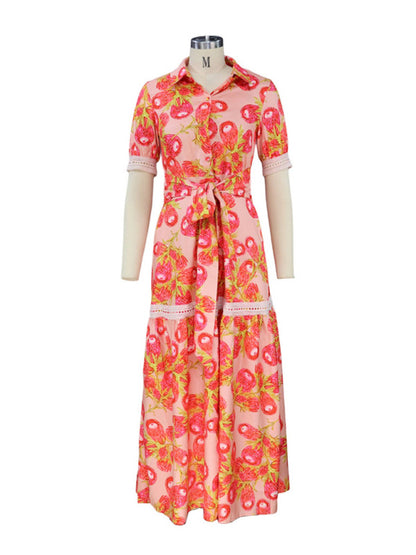 Women's Bohemian Floral Print Long Dress
