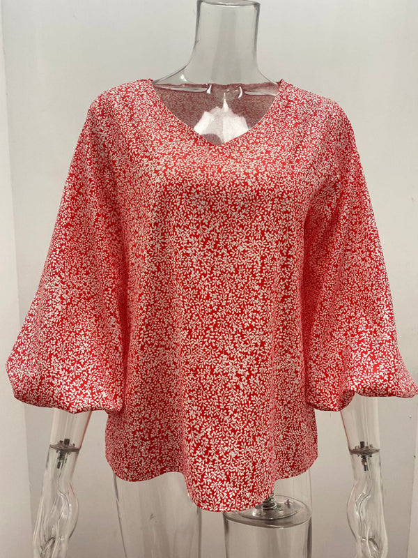 Women's Floral Long Sleeve Blouse