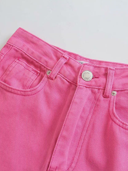 Women's New Street High Waist Casual Straight Leg Wide Leg Pants Jeans