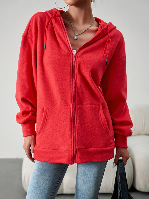 Women's Fashion Casual Loose Casual Sweater Cardigan Hooded Jacket