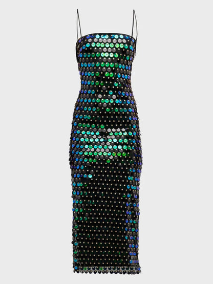 Women's beaded strapless party long dress